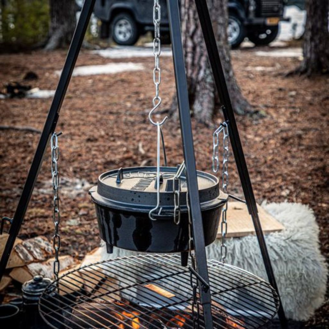 Dutch Oven Gietijzer met Pootjes Outdoor 6,1 Liter